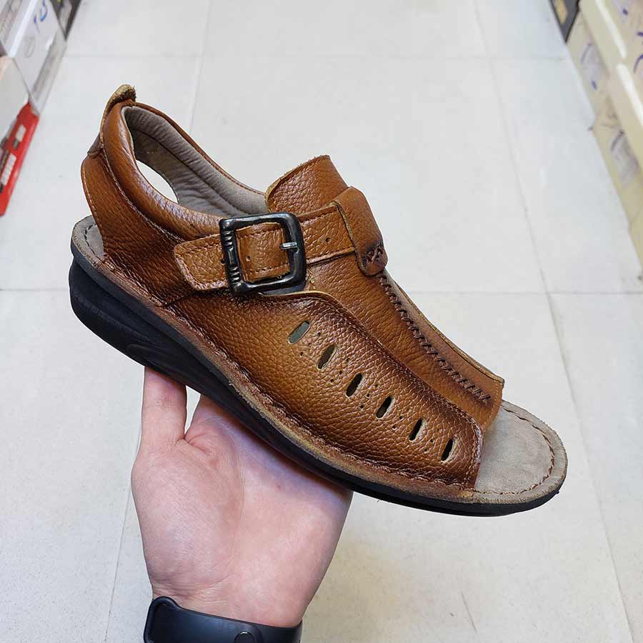 کفش تابستانی  طبی راحتی مردانه چرم طبیعی تبریز کد 2627