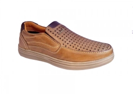 کفش تابستانی  طبی راحتی مردانه چرم طبیعی تبریز مدل کلارک کد465